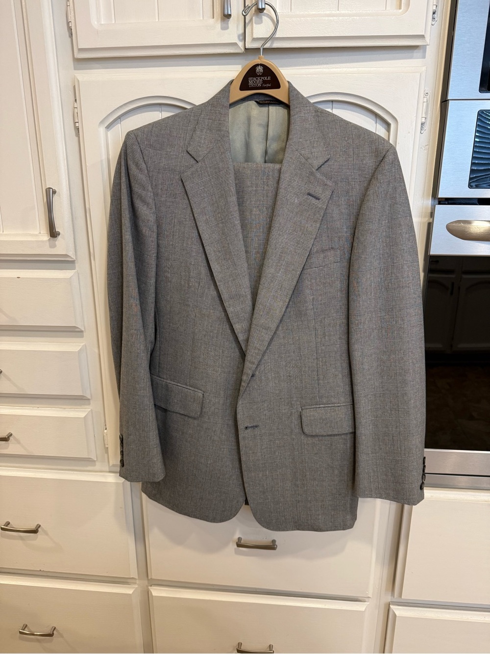 Vintage & Custom Classic Gray Men's Wool Full Suit